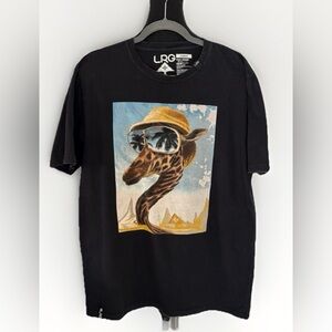 LRG Giraffe Graphic T-Shirt Mens Large Black Premium Fit Streetwear